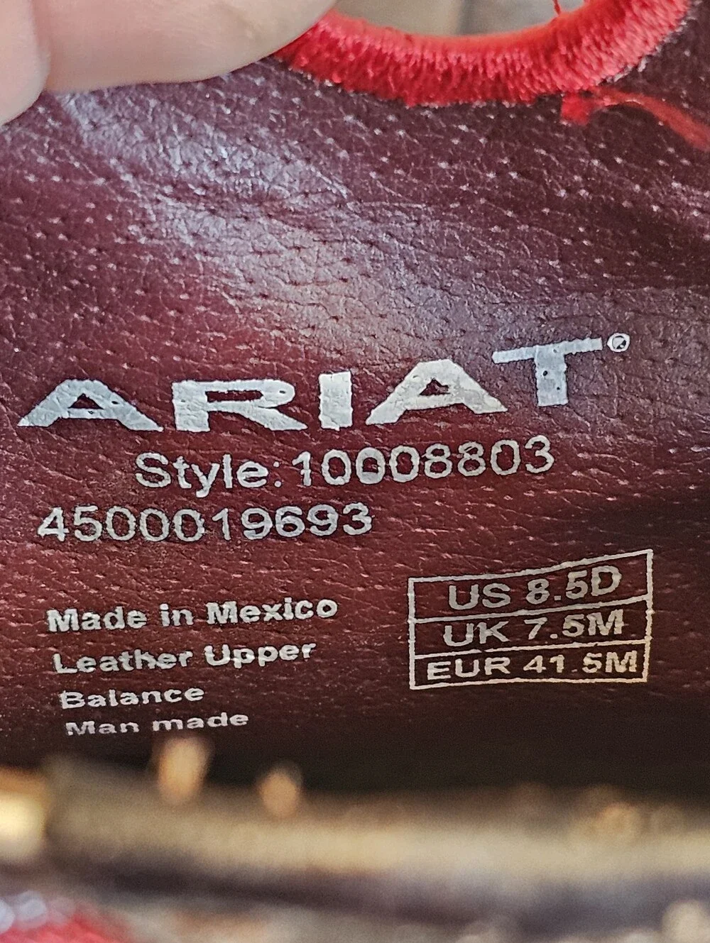 Ariat Heritage Crossfire Western Boot Mens 8.5D Cowboy Boots Square Toe